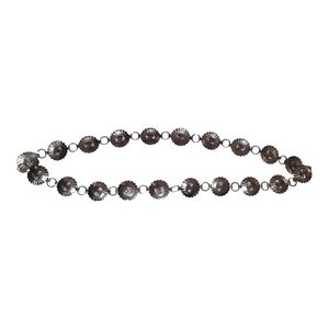 Vintage Silver Round Link Concho Belt Western 34"